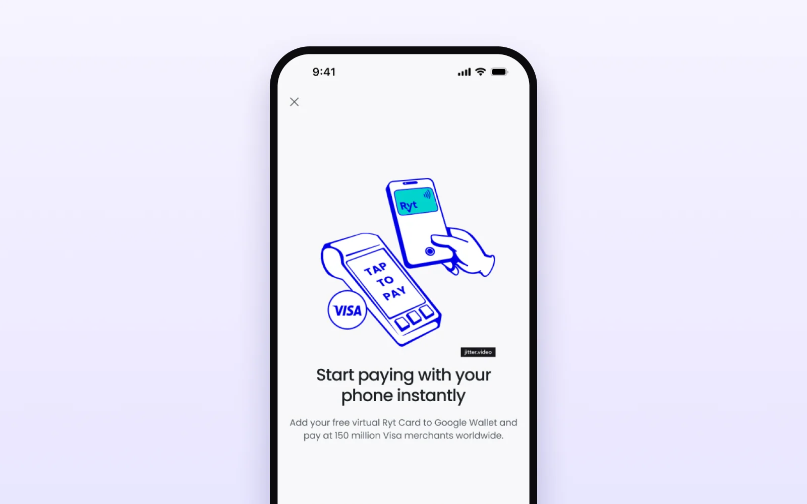 Adding the Ryt card to Google Pay